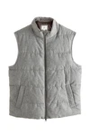 Next Steppweste Donegal-Puffer-Steppweste Hellgrau/Grau