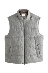 Next Steppweste Donegal-Puffer-Steppweste Hellgrau/Grau