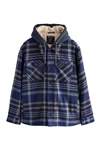Next Hemdjacke mit Teddyfutter und Kapuze Blau/Hellblau/Dunkelblau