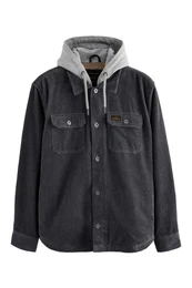 Hemdjacke Hemdjacke aus Cord mit Borgfutter und Kapuze (1-St)