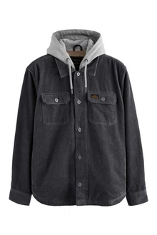 Next Hemdjacke mit Borgfutter und Kapuze (1-St) Dunkelgrau/Dunkelblau/Grau/Schwarz/Hellgrau/Blau