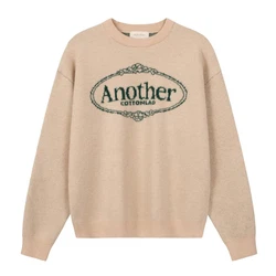 Another Cotton Lab Sweatshirt Royal Chest Print Sweater Beige/Creme/Khaki/Braun/Rosa