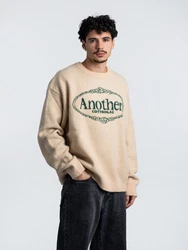Another Cotton Lab Sweatshirt Royal Chest Print Sweater Beige/Creme/Khaki/Braun/Rosa