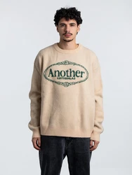 Another Cotton Lab Sweatshirt Royal Chest Print Sweater Beige/Creme/Khaki/Braun/Rosa