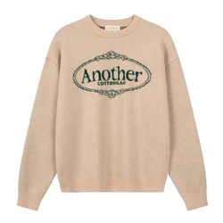Another Cotton Lab Sweatshirt Royal Chest Print Sweater Beige/Creme/Khaki/Braun/Rosa
