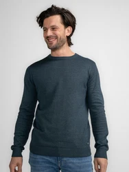 Petrol Industries Strickpullover Dunkelblau/Hellblau/Blau/Grau