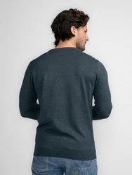 Petrol Industries Strickpullover Dunkelblau/Hellblau/Blau/Grau