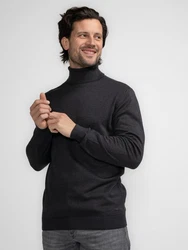 Petrol Industries Feinstrickrollkragenpullover Dunkelgrau/Schwarz/Dunkelblau/Grau