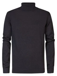 Petrol Industries Feinstrickrollkragenpullover Dunkelgrau/Schwarz/Dunkelblau/Grau