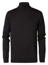 Petrol Industries Feinstrickrollkragenpullover Schwarz/Dunkelbraun