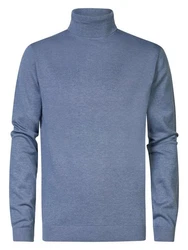 Petrol Industries Feinstrickrollkragenpullover Grau/Blau/Dunkelblau