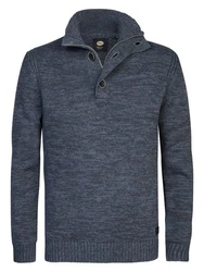 Petrol Industries Pullover 'Brevig' Dunkelblau/Blau/Grau