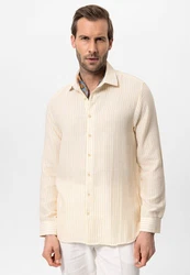 Antioch Blusenshirt APIA Regular Fit Beige/Weiß/Gelb/Khaki