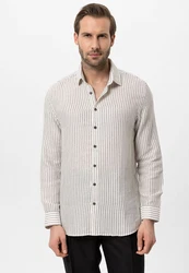 Antioch Blusenshirt APIA Regular Fit Beige/Rot/Weiß