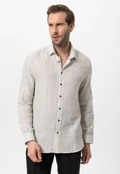 Antioch Blusenshirt APIA Regular Fit Beige/Rot/Weiß