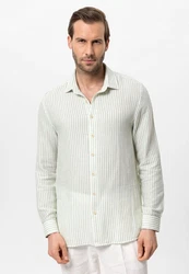Antioch Blusenshirt APIA Regular Fit Weiß/Khaki/Hellgrün/Grün