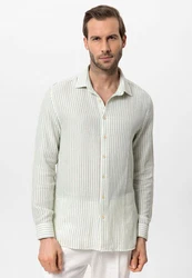 Antioch Blusenshirt APIA Regular Fit Weiß/Khaki/Hellgrün/Grün