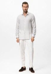 Antioch Blusenshirt APIA Regular Fit Weiß/Beige/Creme