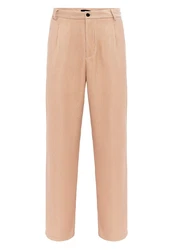 Antioch Strandhose Ottawa High Waist Pleated Oversize Beige/Khaki/Braun