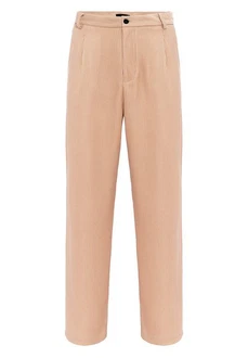 Antioch Strandhose Ottawa High Waist Pleated Oversize Beige/Khaki/Braun