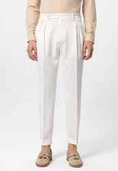 Antioch Strandhose AKRA High Waist Weiß/Khaki/Creme