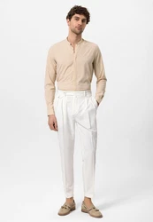 Antioch Strandhose AKRA High Waist Weiß/Khaki/Creme