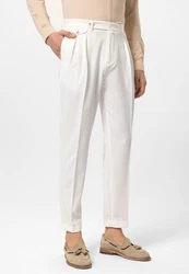 Antioch Strandhose AKRA High Waist Weiß/Khaki/Creme