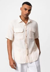 Antioch Blusenshirt Dodoma Khaki/Weiß/Beige