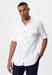 Antioch Blusenshirt Dodoma Weiß/Hellblau/Creme/Grau