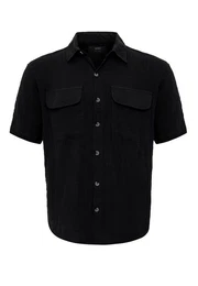 Blusenshirt Dodoma - Double Flap Pocket - Regular Fit - Short Sleeve