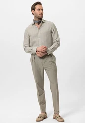Antioch Blusenshirt Caracas Regular Fit Khaki/Weiß/Beige