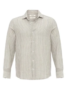 Antioch Blusenshirt Caracas Regular Fit Khaki/Weiß/Beige
