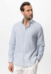 Antioch Blusenshirt Caracas Regular Fit Hellblau/Blau