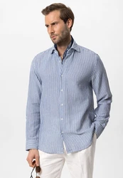 Antioch Blusenshirt Caracas Regular Fit Hellblau/Blau/Dunkelblau