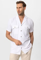 Antioch Blusenshirt Monaka Weiß/Dunkelblau/Khaki/Creme