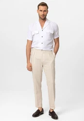 Antioch Blusenshirt Monaka Weiß/Dunkelblau/Khaki/Creme