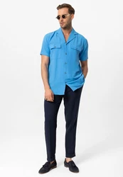Antioch Blusenshirt Monaka Hellblau/Blau