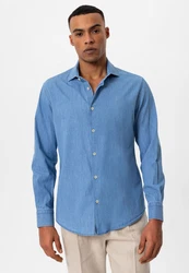 Antioch Blusenshirt Layun Dunkelblau/Blau/Hellblau
