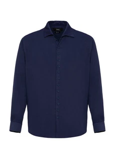Antioch Blusenshirt Marino Open Collar Relax Fit Long Sleeve Dunkelblau/Blau Antioch Blusenshirt Marino Open Collar Relax Fit Long Sleeve Dunkelblau/Blau