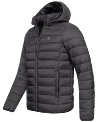 Geographical Norway Steppjacke Parka Schwarz/Grau/Dunkelgrau
