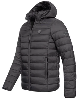 Geographical Norway Steppjacke Parka Schwarz/Grau/Dunkelgrau