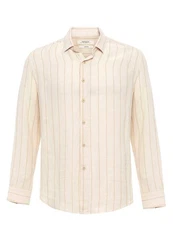 Antioch Blusenshirt Paris Langarm Casual Slim Fit Weiß/Beige/Orange/Creme