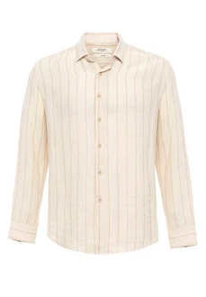 Antioch Blusenshirt Paris Langarm Casual Slim Fit Weiß/Beige/Orange/Creme