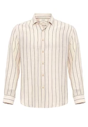 Antioch Blusenshirt Paris Langarm Casual Slim Fit Beige/Weiß/Creme