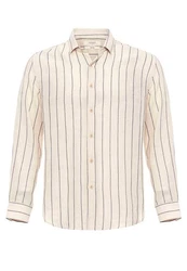 Antioch Blusenshirt Paris Langarm Casual Slim Fit Beige/Weiß/Creme
