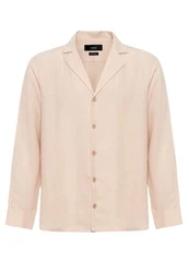 Antioch Blusenshirt Kopenhag Relax Fit Lapel Collar Beige/Orange/Rosa