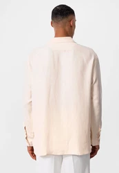 Antioch Blusenshirt Kopenhag Relax Fit Lapel Collar Beige/Orange/Rosa