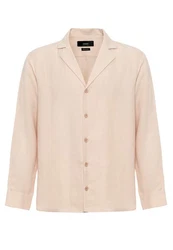 Antioch Blusenshirt Kopenhag Relax Fit Lapel Collar Beige/Orange/Rosa