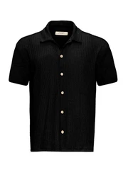 Antioch Blusenshirt ZAGREB Schwarz/Hellblau