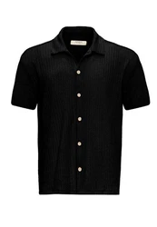 Antioch Blusenshirt ZAGREB Schwarz/Hellblau